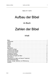 Aufbau der Bibel