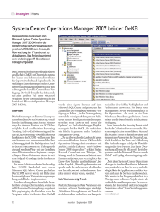 System Center Operations Manager 2007 bei der OeKB