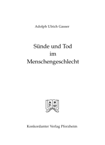 Sünde und Tod im Menschengeschlecht