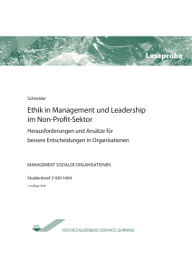 Leseprobe Ethik in Management und Leadership im Non-Profit
