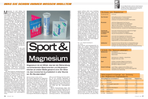 Magnesium - sportklinik basel