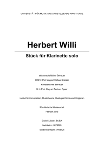 Herbert Willi Stück für Klarinette solo