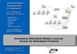 Access als Frontend - PCT