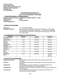 SICHERHEITSDATENBLATT nach Vorschrift REACH 1907/2006 1