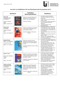 Auswahl von Schulbüchern für den - Schul