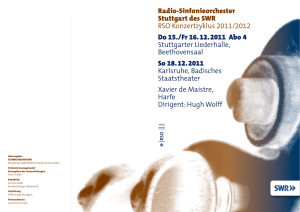 Radio-Sinfonieorchester Stuttgart des SWR Programmheft 15.12.2011