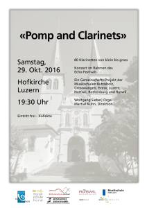 Pomp and Clarinets - Swiss Clarinet Society