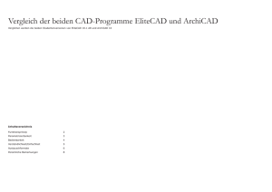 Vergleich der beiden CAD-Programme EliteCAD und ArchiCAD