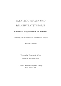 elektrodynamik und relativit¨atstheorie