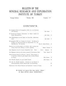 bulletin of the mineral research and exploration institute