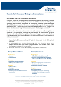 Chronische Schmerzen: Hintergrundinformationen