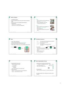 Stack und Queue Stack Stack Implementation (Array)