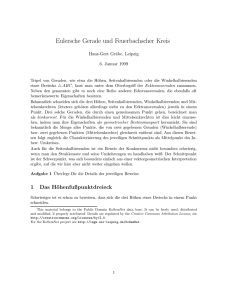 Eulersche Gerade und Feuerbachscher Kreis
