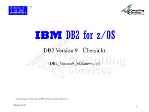 DB2 for z/OS - SQL Neuheiten