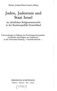 Juden, Judentum und Staat Israel - Steinheim