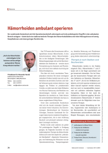 Hämorrhoiden ambulant operieren - End- und Dickdarm