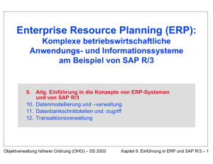SAP R/3 - The Database Research Group