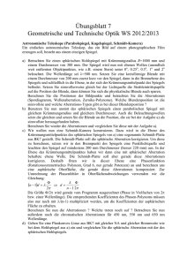 Übungsblatt 7 Geometrische und Technische Optik WS 2012/2013