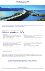 SAP Basis Administrator (m/w)