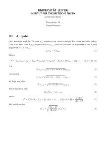 Musterlösung zum Blatt 10 - Institut für Theoretische Physik