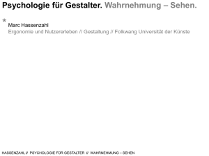 Psychologie für Gestalter. Wahrnehmung – Sehen.