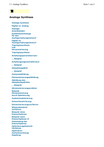 Analoge Synthese