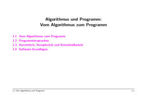 Algorithmus und Programm - Technische Universität Braunschweig