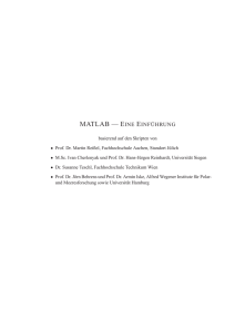 matlab — eine einführung - WWW-Docs for TU