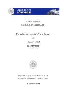 Europäischer Lender of Last Resort - OPUS-Datenbank