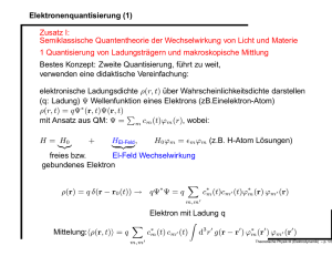 Elektronenquantisierung (1) Zusatz I: Semiklassische