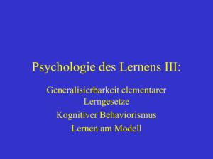 Psychologie des Lernens III_Handout