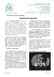 Computertomographie - Radiologie Ravensburg
