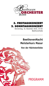 PROGRAMM - Beethoven Orchester Bonn