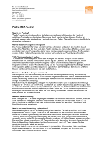 Peeling (TCA-Peeling) - Praxis Dr. med. P. Pedrazzetti, FMH Haut