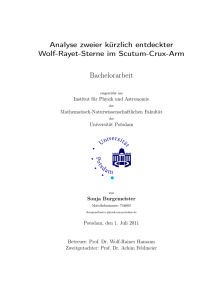 Analyse zweier kürzlich entdeckter Wolf-Rayet