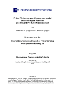 Frühe Förderung von Kindern aus sozial benachteiligten Familien