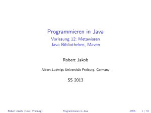 Programmieren in Java - Vorlesung 12: Metawissen Java