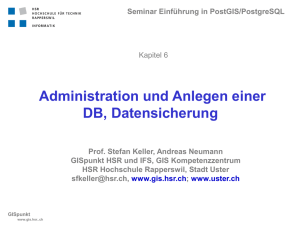 Administration und Anlegen einer DB