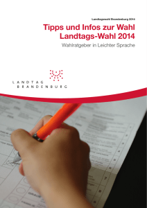 Tipps und Infos zur Wahl Landtags-Wahl 2014