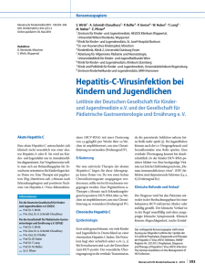 Hepatitis-C-Virusinfektion bei Kindern und Jugendlichen