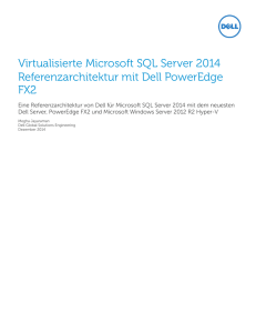Virtualisierte Microsoft SQL Server 2014 Referenzarchitektur mit Dell