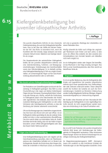 6.15. Kiefergelenkbeteiligung bei juveniler idiopathischer Arthritis