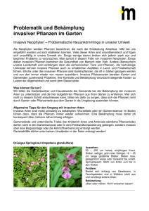 Problematik und Bekämpfung invasiver Pflanzen im Garten