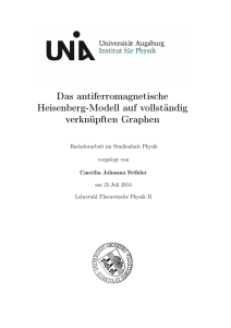 Das antiferromagnetische Heisenberg