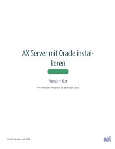 AX Server mit Oracle installieren