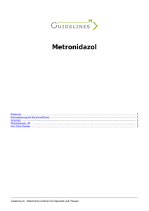 Metronidazol - Guidelines.ch