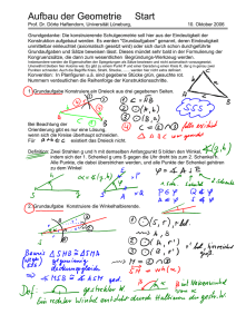 Aufbau der Geometrie Start - Prof. Dr. Dörte Haftendorn