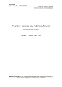 Negative Theologie und Adornos Ästhetik: Die materialistische