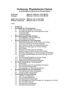 Vorlesung Physikalische Chemie