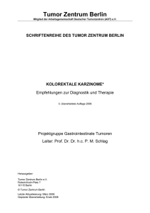 schriftenreihe des tumor zentrum berlin kolorektale karzinome